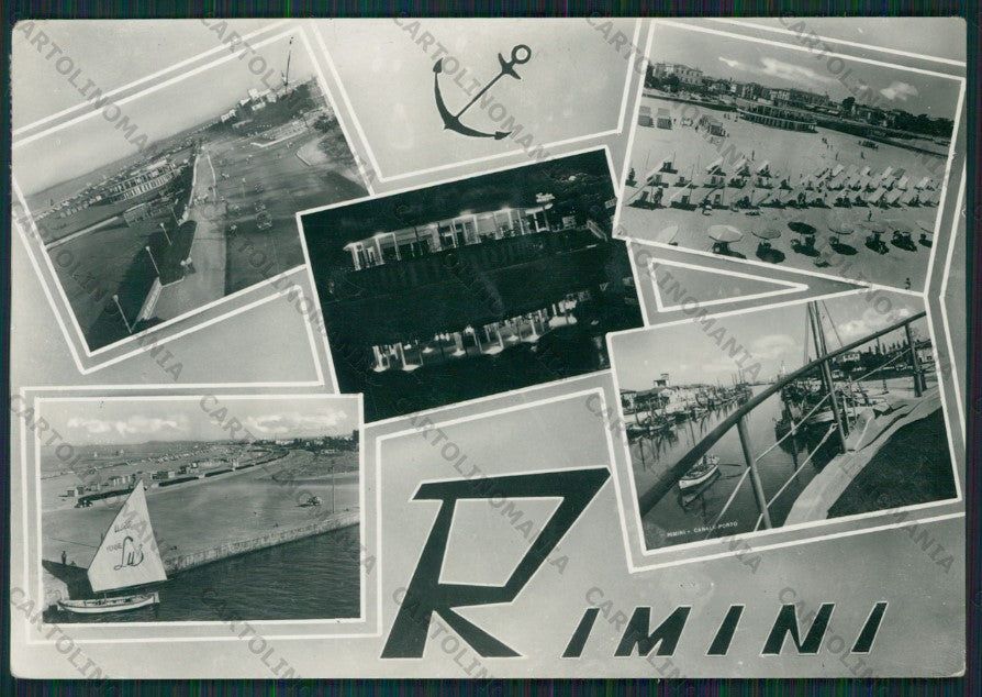 Rimini Città PIEGA Foto FG cartolina KB0492 – fronte