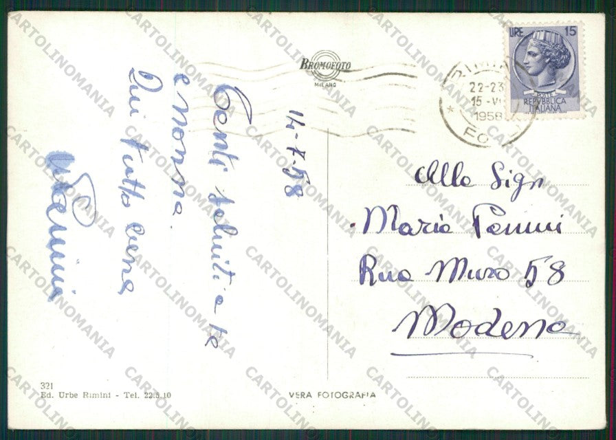 Rimini Città Foto FG cartolina KB0498 – retro