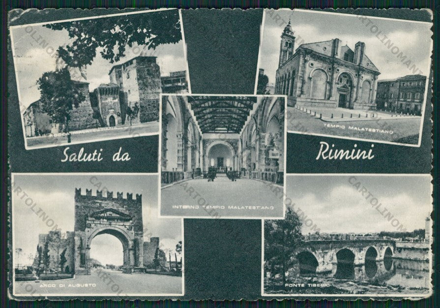 Rimini Città Saluti da PIEGA FG cartolina KB0508 – fronte