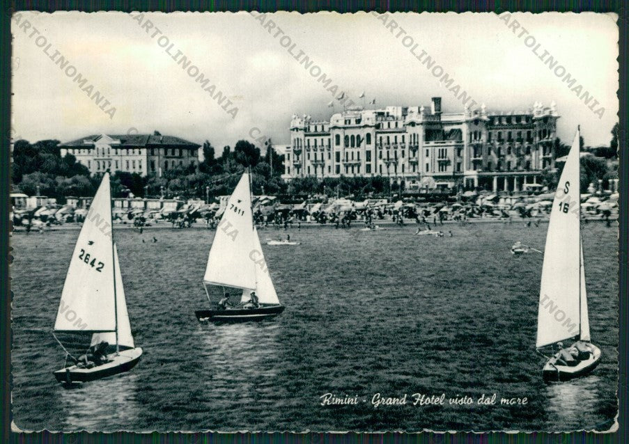 Rimini Città Barche PIEGHINA Foto FG cartolina KB0510 – fronte