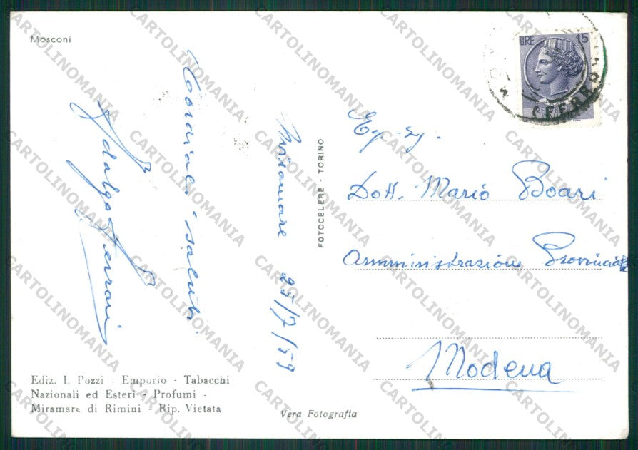 Rimini Città Barche Foto FG cartolina KB0520 – retro