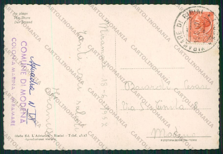 Rimini Miramare di FG cartolina KB0523 – retro