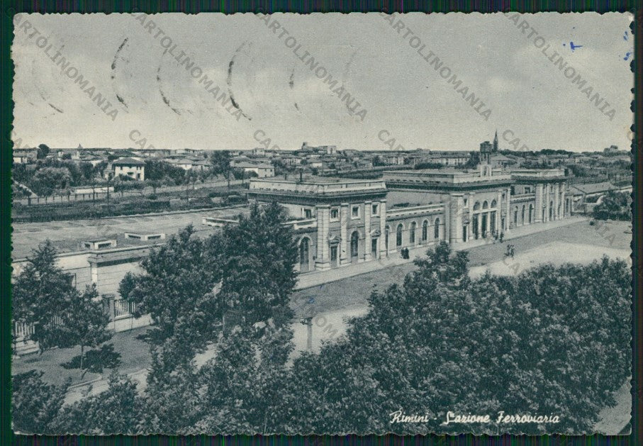 Rimini Città Stazione MACCHIE FG cartolina KB0525 – fronte