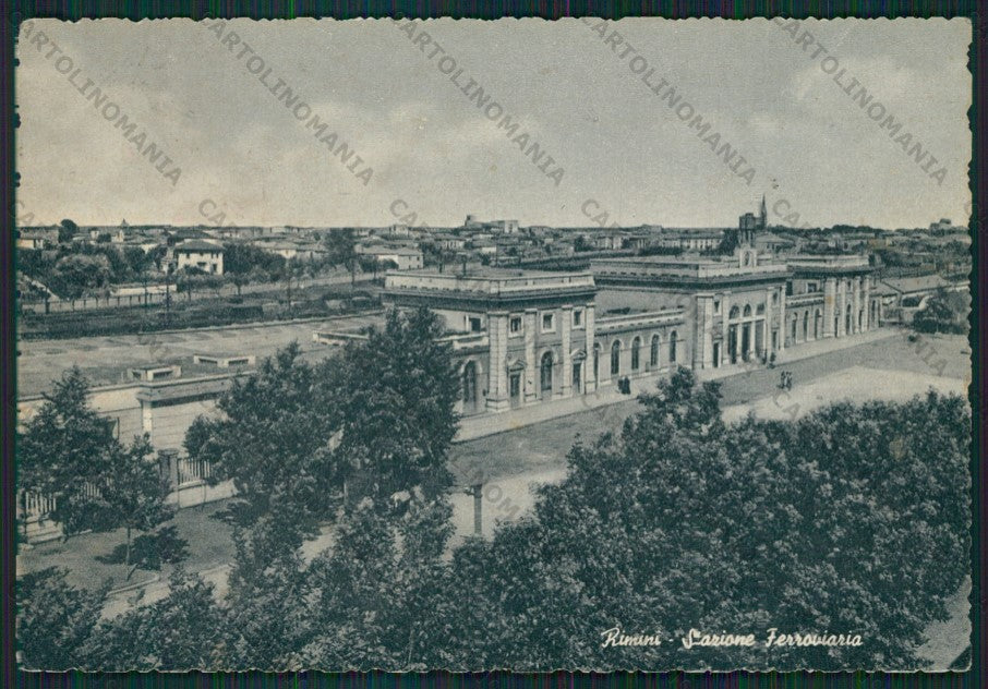 Rimini Città Stazione PIEGHE FG cartolina KB0531 – fronte