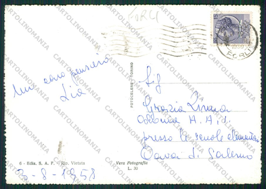 Rimini Città Municipio Auto Foto FG cartolina KB0540 – retro