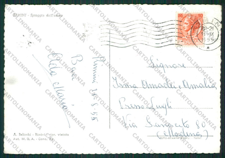 Rimini Città Foto FG cartolina KB0549 – retro