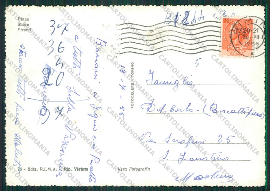 Rimini Città Foto FG cartolina KB0564 – retro