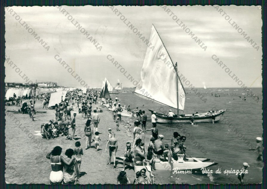 Rimini Città Barca Foto FG cartolina KB0568 – fronte
