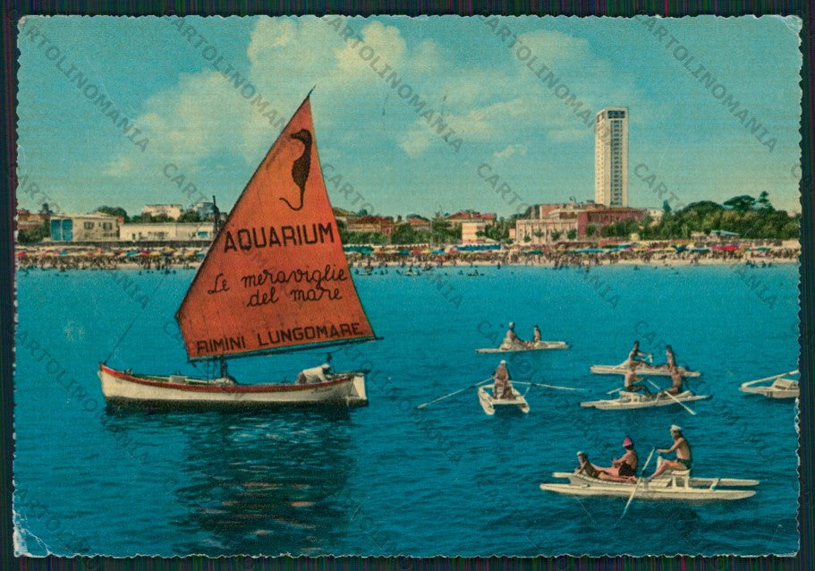 Rimini Città Barca PIEGHINA FG cartolina KB0578 – fronte