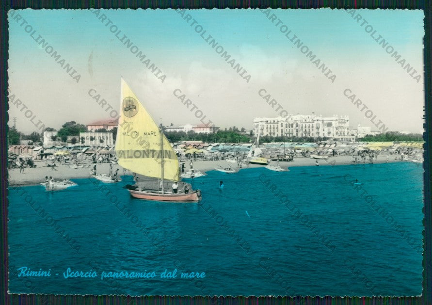 Rimini Città Barca Foto FG cartolina KB0579 – fronte