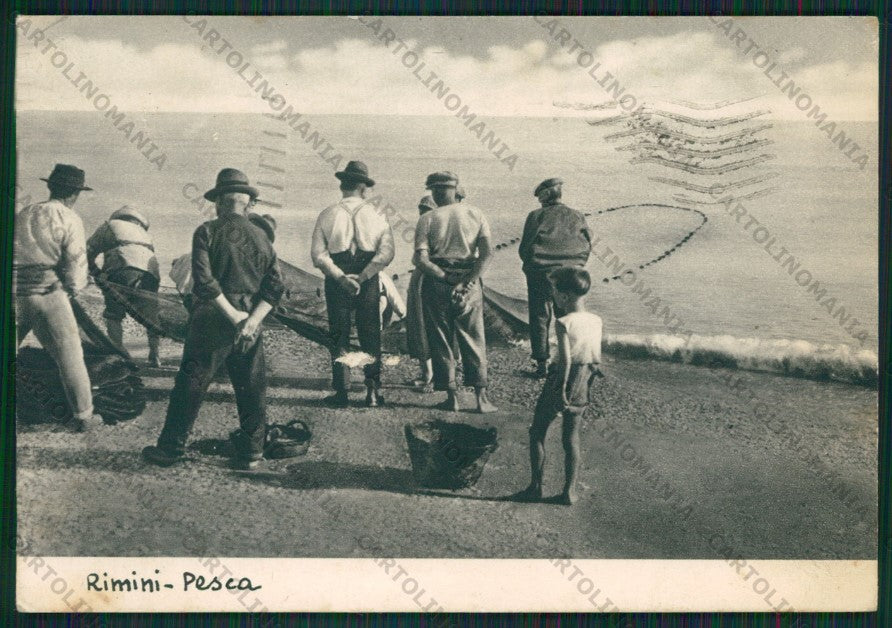 Rimini Città Pescatori ABRASA FG cartolina KB0597 – fronte