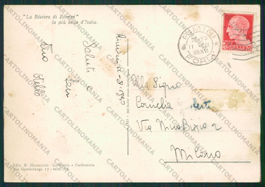 Rimini Città Pescatori ABRASA FG cartolina KB0597 – retro