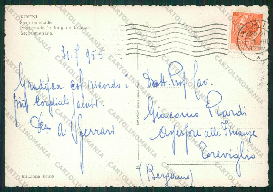 Rimini Città MACCHIE FG cartolina KB0605 – retro