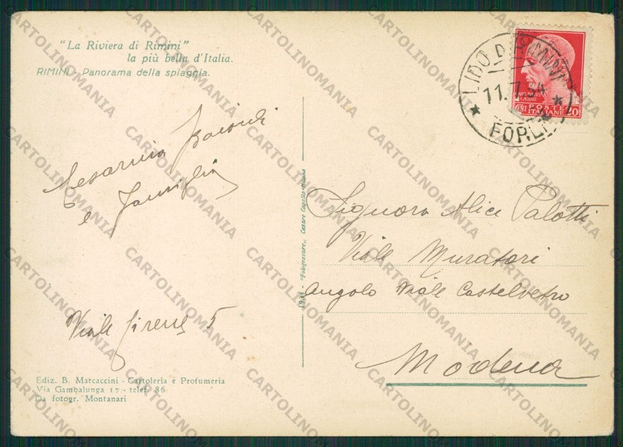 Rimini Città FG cartolina KB0618 – retro