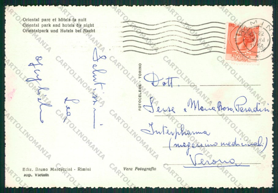 Rimini Città Foto FG cartolina KB0628 – retro