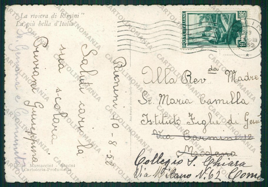 Rimini Città PIEGHINA FG cartolina KB0634 – retro