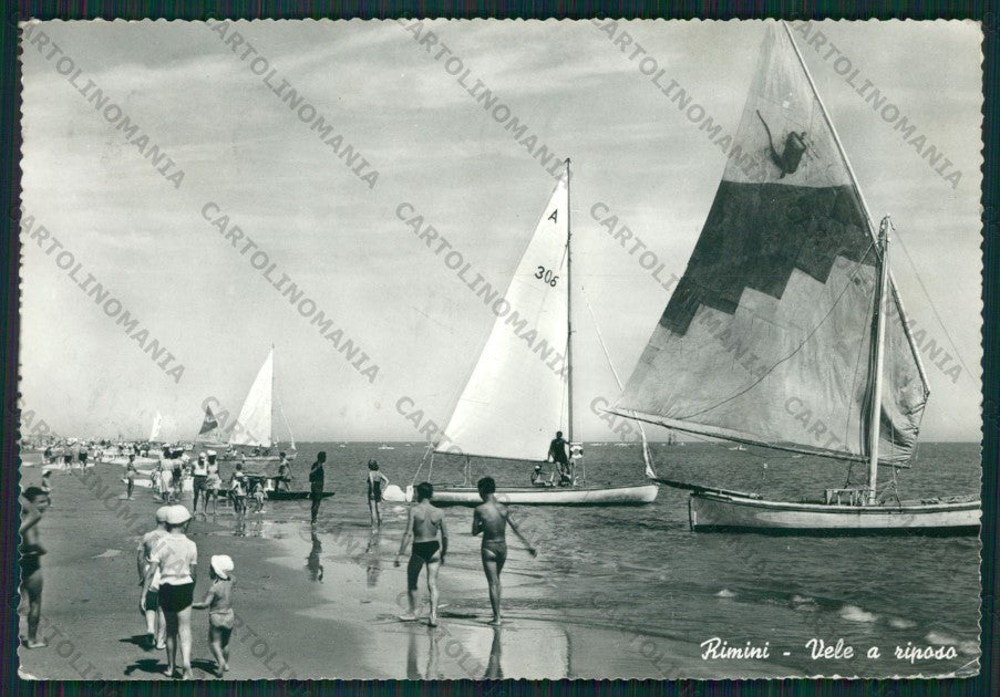 Rimini Città Barche Foto FG cartolina KB0653 – fronte