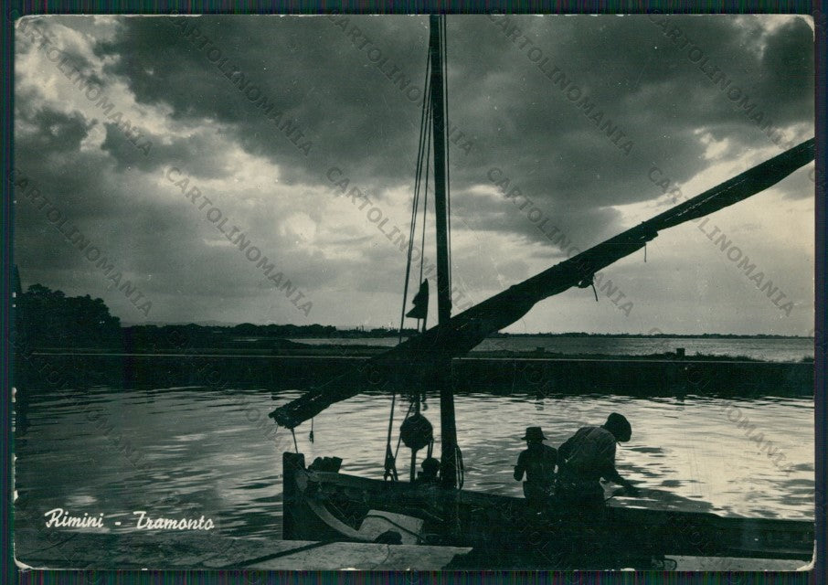 Rimini Città Barca Foto FG cartolina KB0658 – fronte