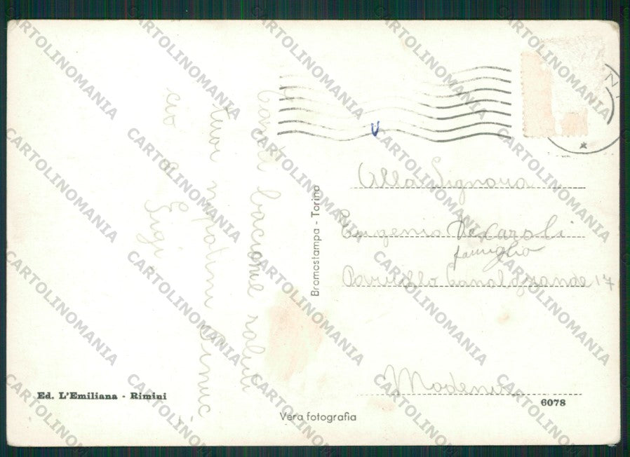 Rimini Città Barca Foto FG cartolina KB0658 – retro
