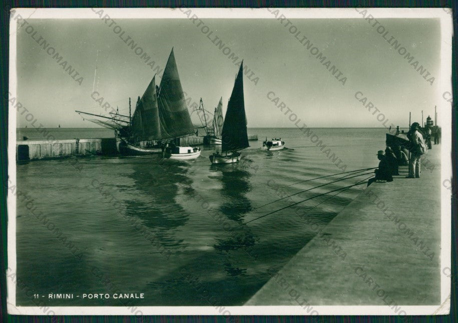 Rimini Città Barche PIEGHINE Foto FG cartolina KB0664 – fronte