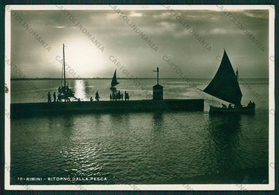 Rimini Città Barche Foto FG cartolina KB0666 – fronte