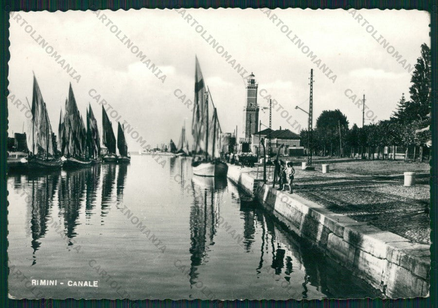 Rimini Città Porto Canale STRAPPINO Foto FG cartolina KB0670 – fronte
