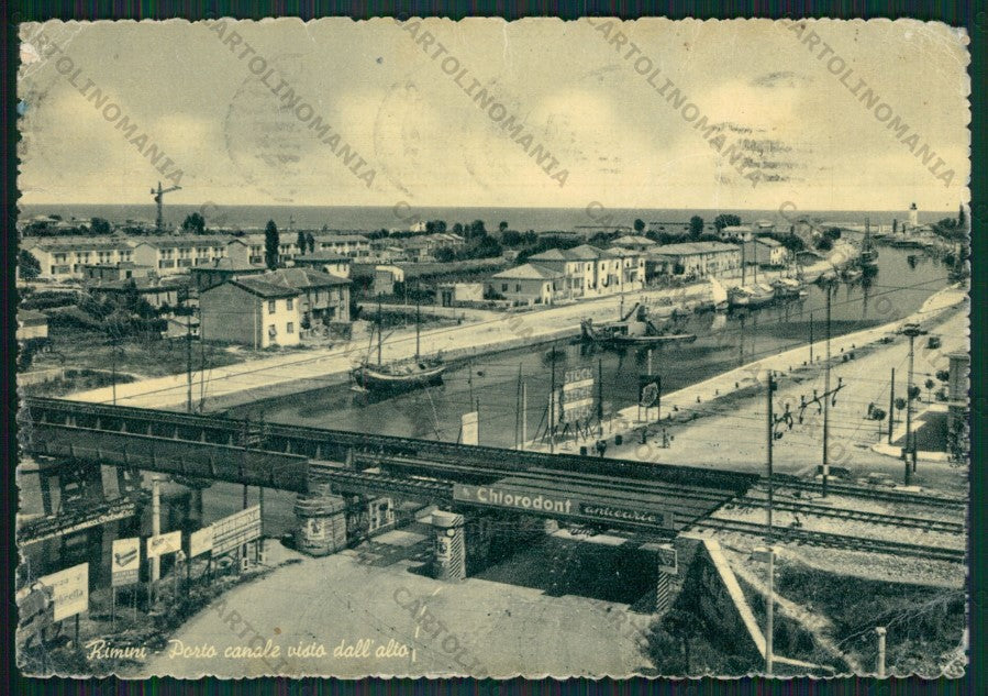Rimini Città Barche PIEGHE STRAPPINO FG cartolina KB0672 – fronte