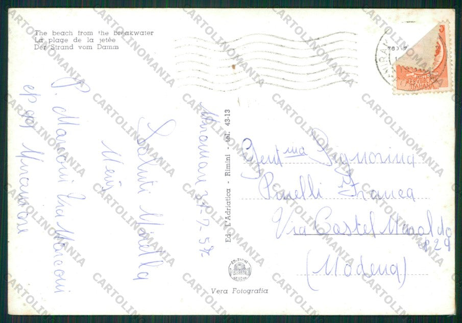 Rimini Città Foto FG cartolina KB0678 – retro