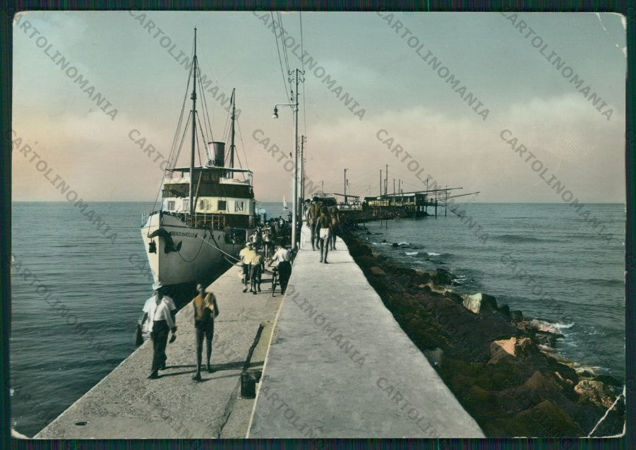 Rimini Città Barca PIEGHE Foto FG cartolina KB0679 – fronte