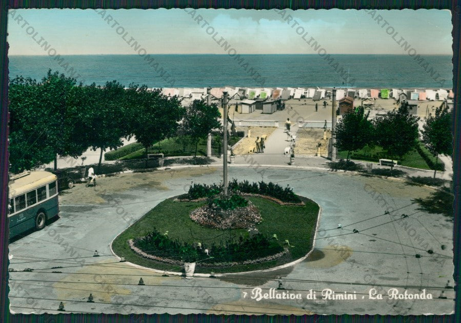 Rimini Bellaria Corriera PIEGHINA Foto FG cartolina KB0681 – fronte