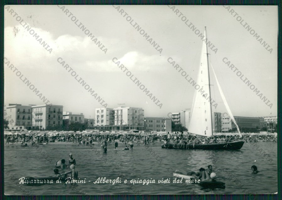 Rimini Rivazzurra di Barca PIEGHINA Foto FG cartolina KB0688 – fronte