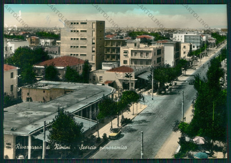 Rimini Rivazzurra di PIEGHINA ABRASA Foto FG cartolina KB0689 – fronte