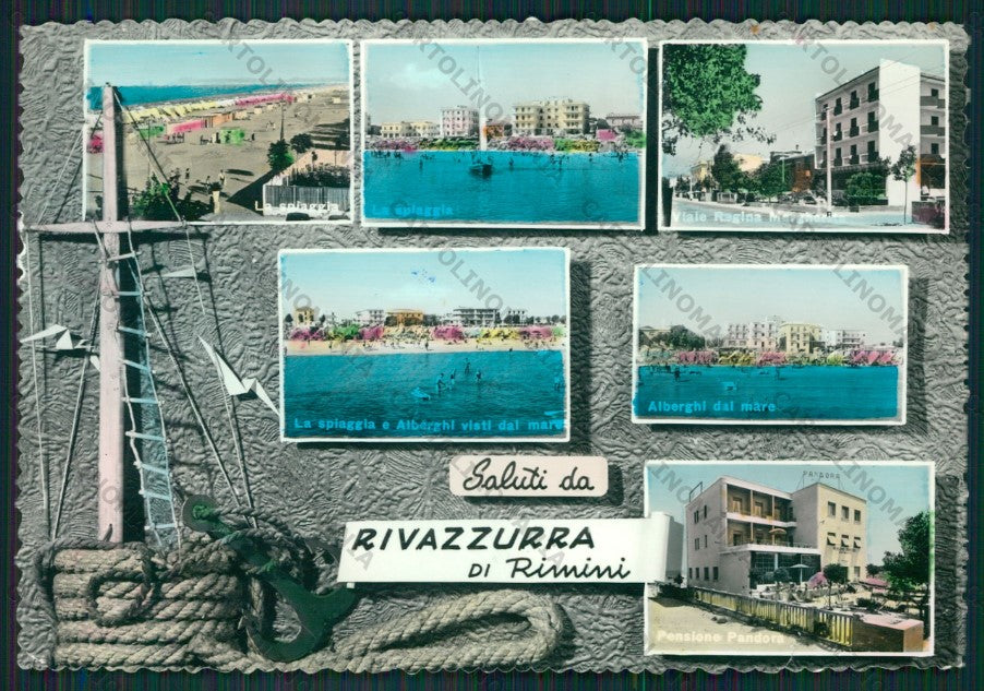 Rimini Rivazzurra di Saluti da STRAPPINO Foto FG cartolina KB0692 – fronte