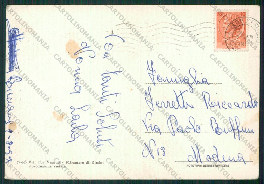 Rimini Miramare di Saluti da Pin Up FG cartolina KB0696 – retro