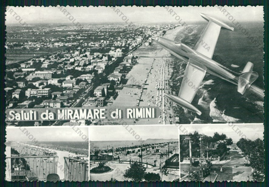 Rimini Miramare di Saluti da Aeroplano Foto FG cartolina KB0697 – fronte