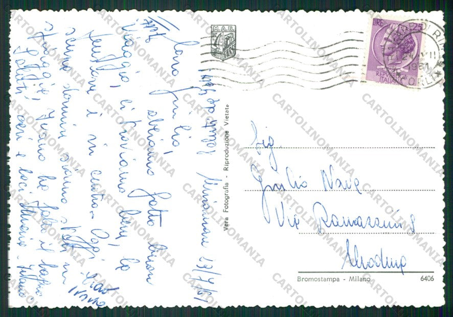 Rimini Miramare di Saluti da Aeroplano Foto FG cartolina KB0697 – retro