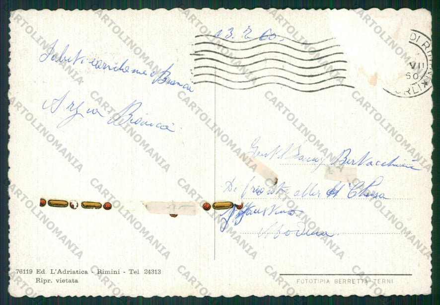 Rimini Miramare di Saluti da Aeroplano FG cartolina KB0700 – retro