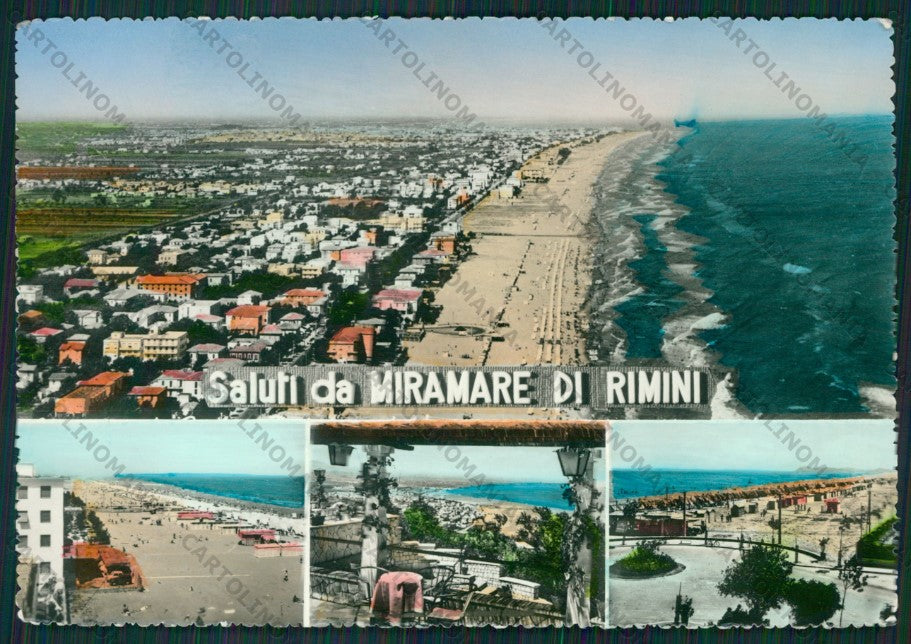 Rimini Miramare di Saluti da Foto FG cartolina KB0701 – fronte