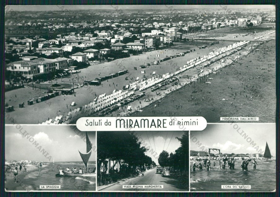 Rimini Miramare di Saluti da Foto FG cartolina KB0702 – fronte