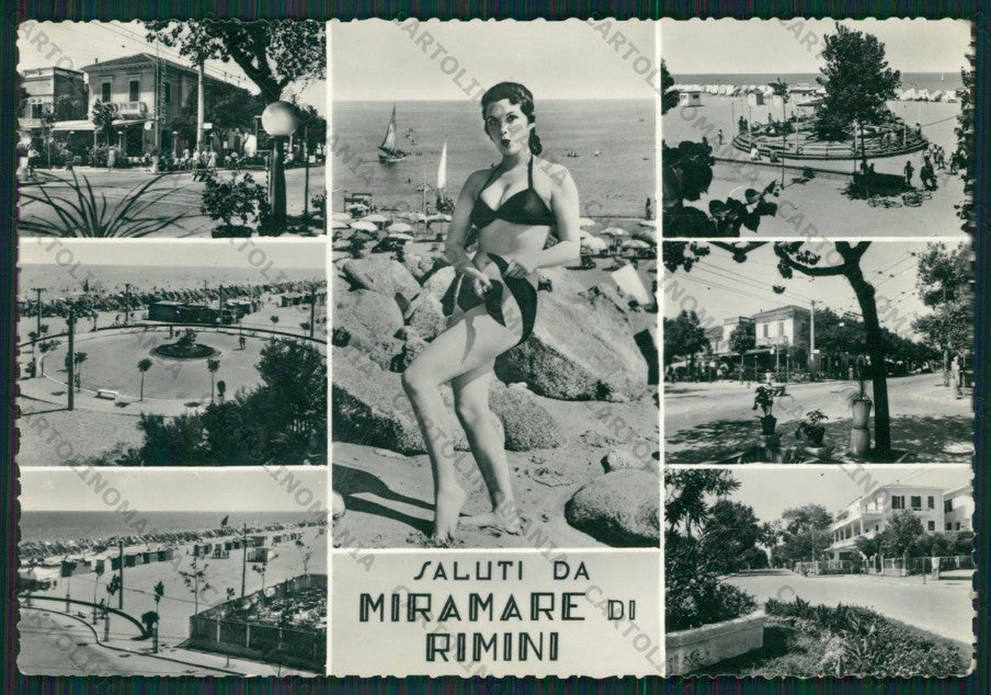 Rimini Miramare di Saluti da Pin Up Foto FG cartolina KB0703 – fronte