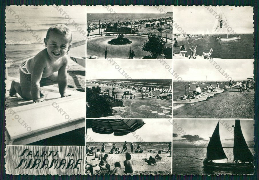 Rimini Miramare di Saluti da Foto FG cartolina KB0704 – fronte
