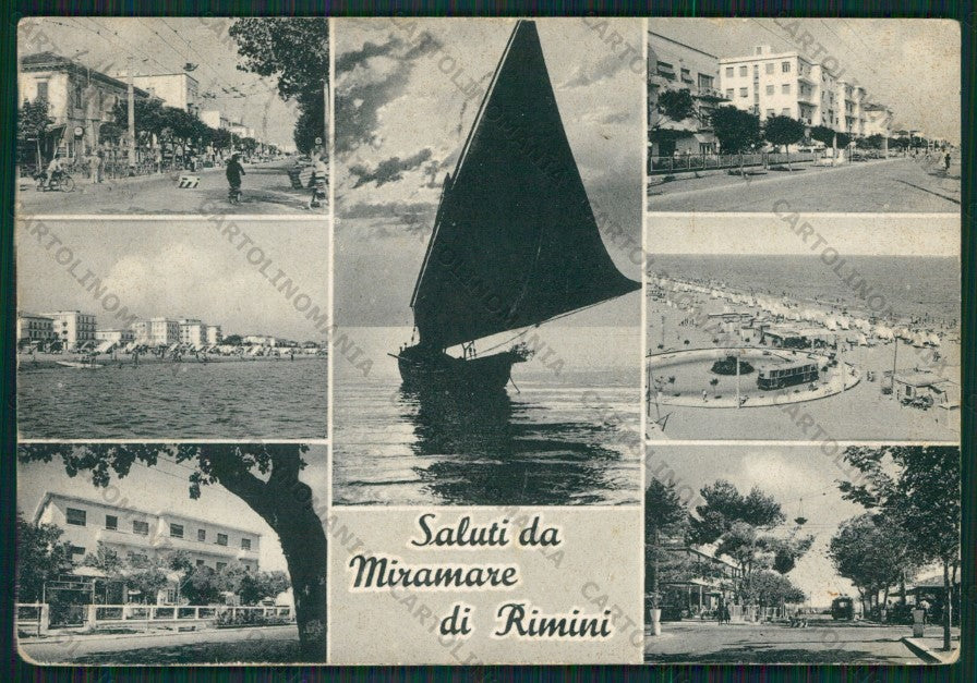 Rimini Miramare di Saluti da PIEGHINE FG cartolina KB0706 – fronte