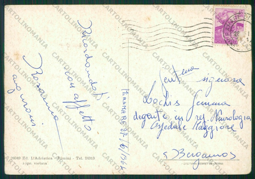 Rimini Miramare di Saluti da PIEGHINE FG cartolina KB0706 – retro