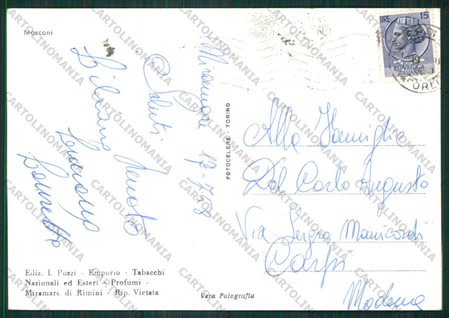 Rimini Miramare di Barche Foto FG cartolina KB0710 – retro