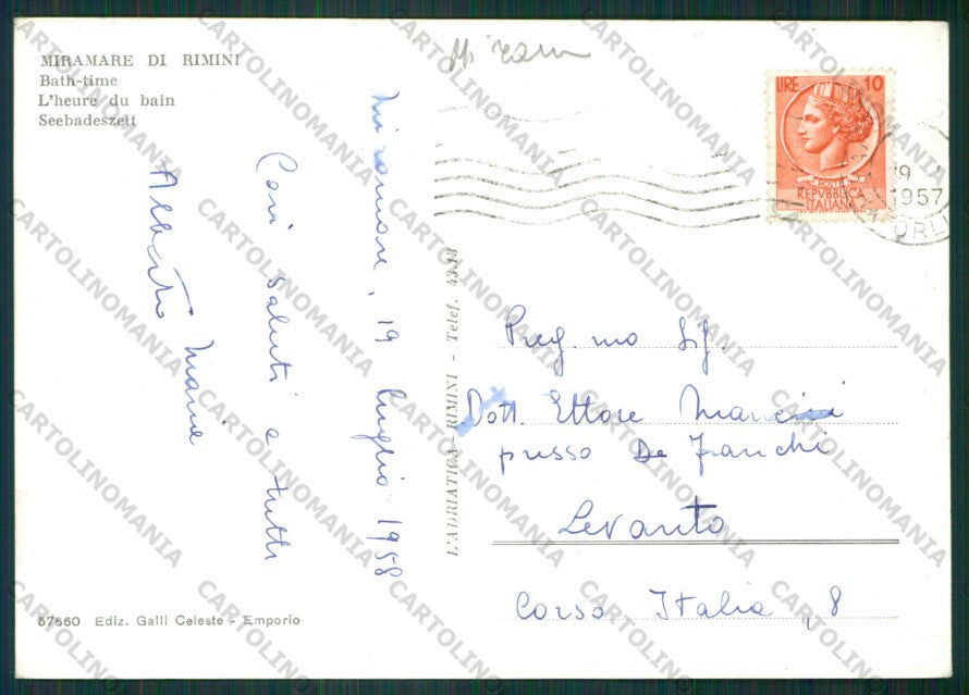 Rimini Miramare di Foto FG cartolina KB0711 – retro