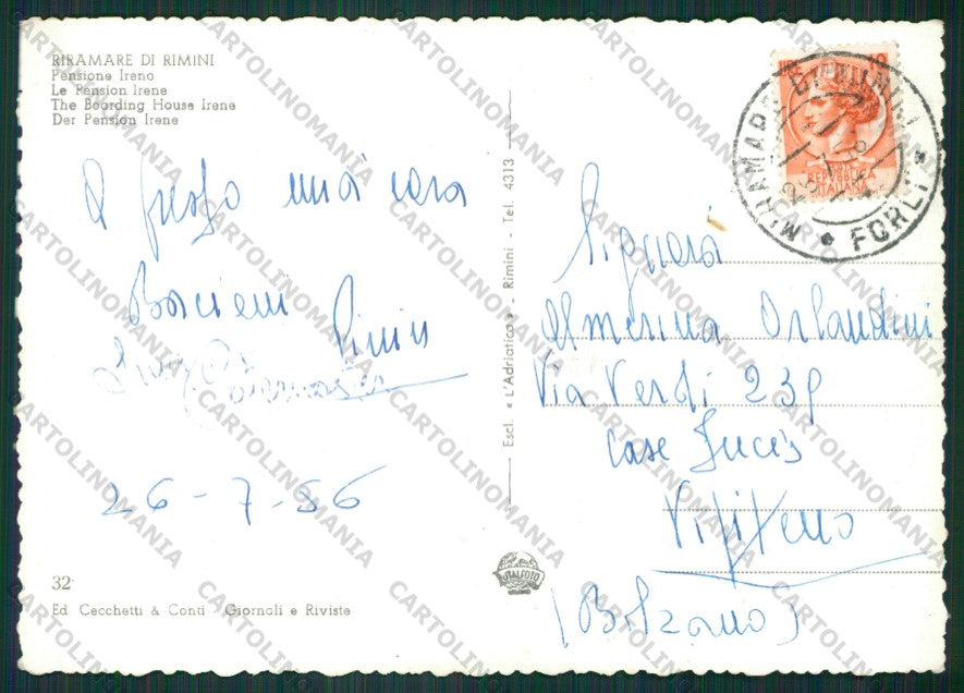 Rimini Miramare di Foto FG cartolina KB0713 – retro