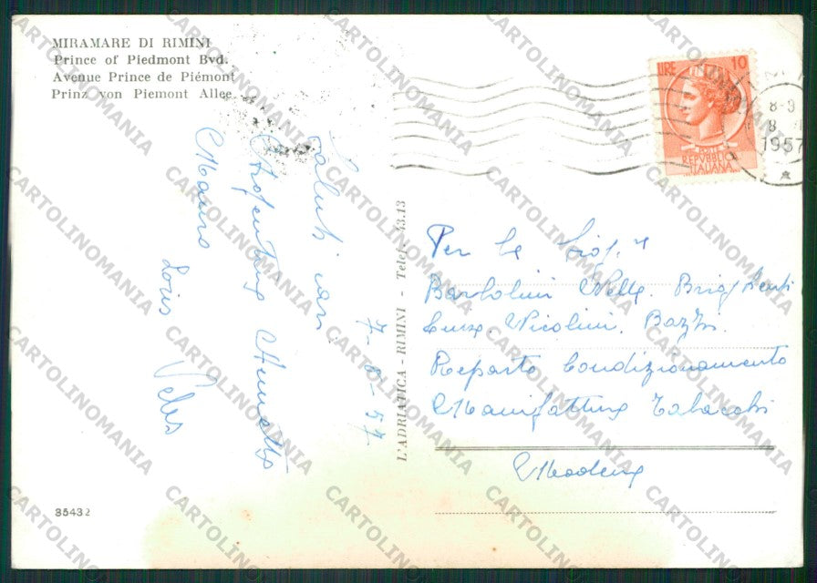 Rimini Miramare di Foto FG cartolina KB0722 – retro