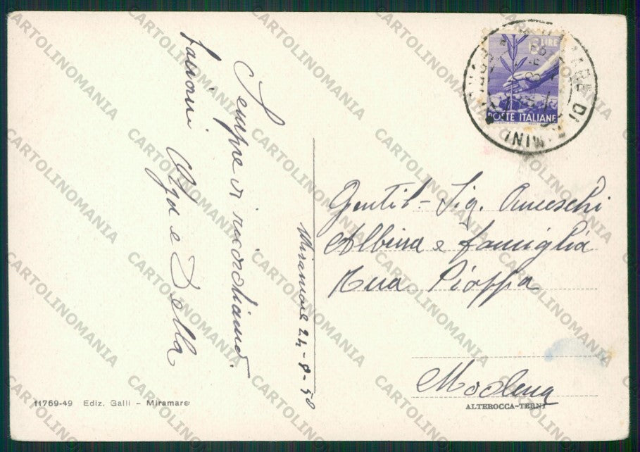 Rimini Miramare di FG cartolina KB0724 – retro