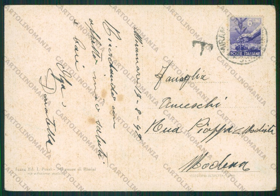 Rimini Miramare di FG cartolina KB0725 – retro