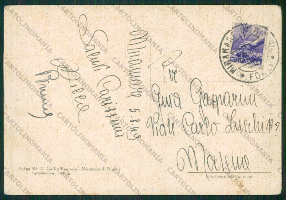 Rimini Miramare di PIEGHINA FG cartolina KB0726 – retro